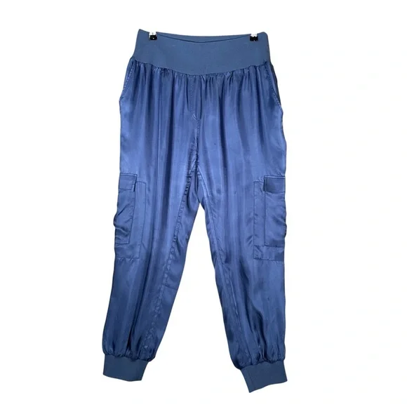 CINQ A SEPT Giles Twill Cargo Joggers in Cobalt wave
